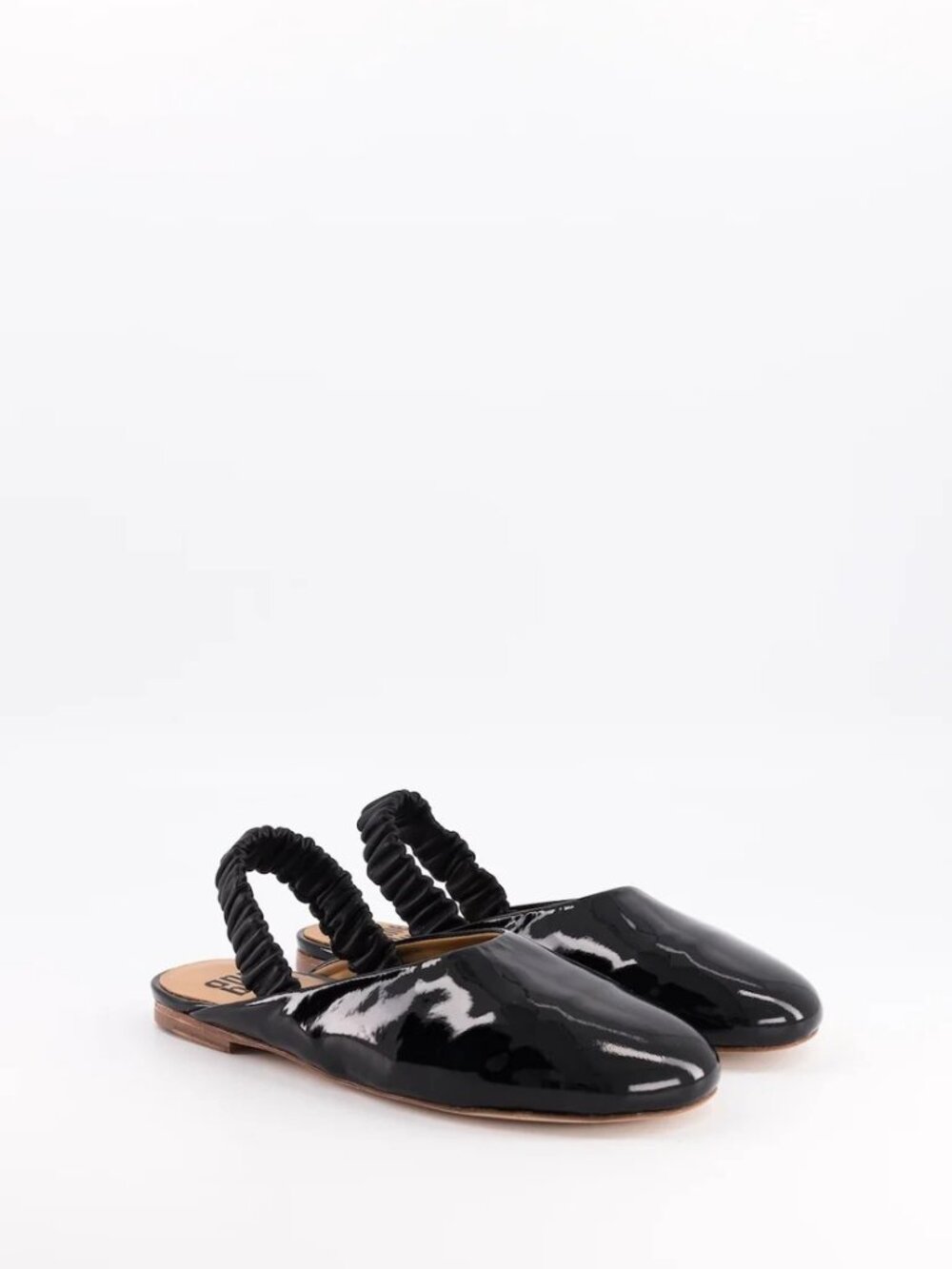 Anne Blum Bao Black Black Patent Leather Ballerina Slingback Flat Size EU 37